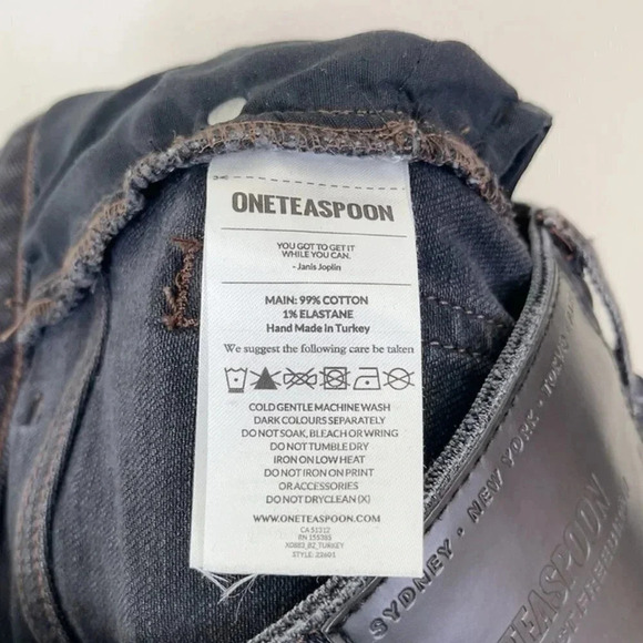 One Teaspoon Freebirds II  Dark Wash High Waist Skinny Jeans - Picture 10 of 16